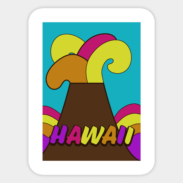 Hawaii Volcano Sticker by nickemporium1